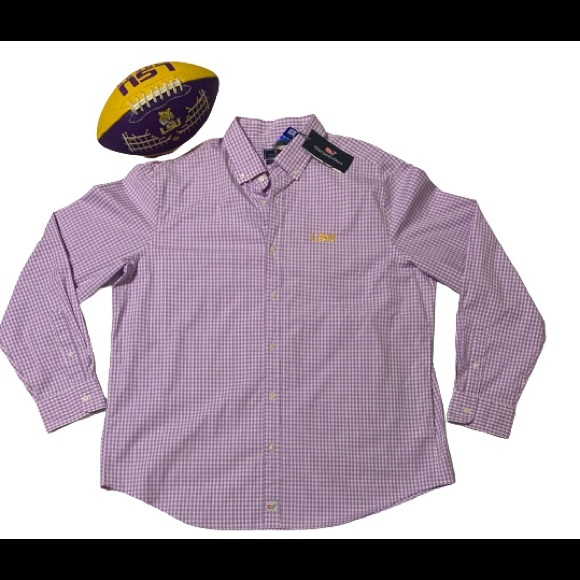 Mens Vineyard Vines Lsu Tigers Button 